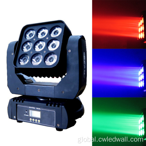 Stage Led Matrix Lights Disco Lights 9 PCS*12W 4in1 LED Moving Matrix Supplier